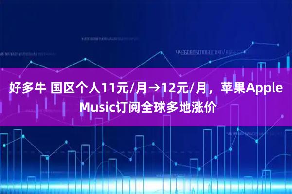 好多牛 国区个人11元/月→12元/月，苹果Apple Music订阅全球多地涨价